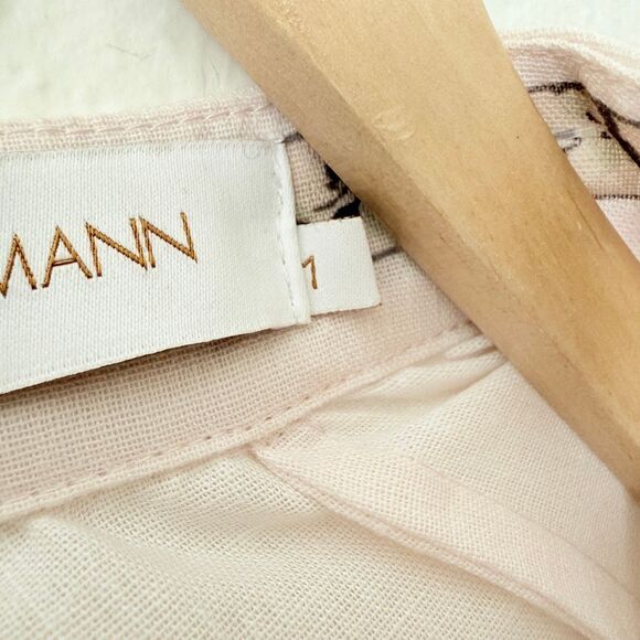 Zimmerman Women's Size 1 US 6 Golden Floral Long Sleeve Silk Linen Maxi Dress - Picture 10 of 12